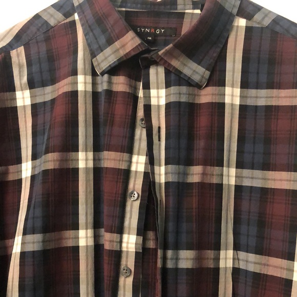 Synrgy plaid button down - Picture 3 of 3